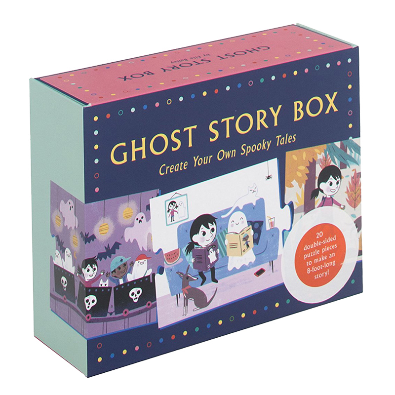 英文原版 Ghost Story Box 拼图故事盒 儿童鬼故事 小小编剧 创作思维训练 Laurence King