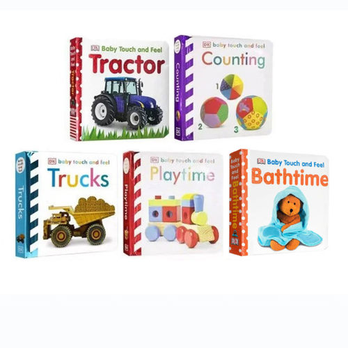 英文原版DK Baby Touch and Feel 触摸书 5册 Playtime/Trucks/Tractor DK婴幼儿 宝宝触摸书 启蒙早教绘本 纸板书 晚安故事