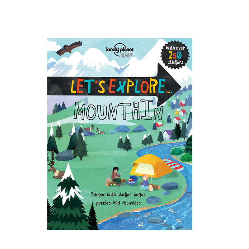英文原版 Lonely Planet Kids Let’s Explore...Mountains 孤独星球儿童STEM知识拓展 科普课外故事贴纸书