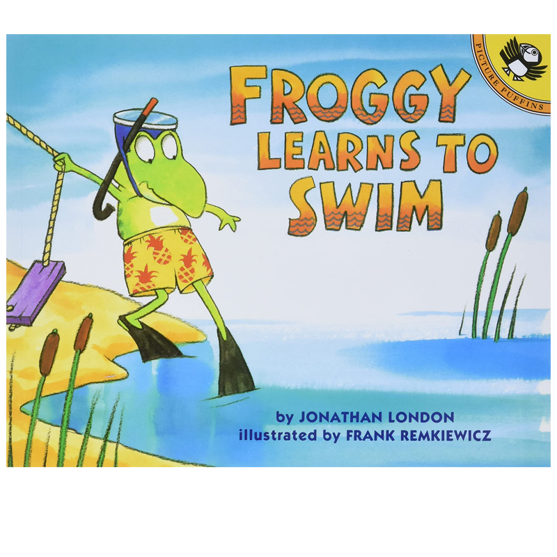 英文原版 Froggy Learns to Swim 青蛙小吉 幼儿心灵成长绘本 儿童家庭教养教育 图画故事书 吴敏兰书单推荐 书籍/杂志/报纸 儿童读物原版书 原图主图