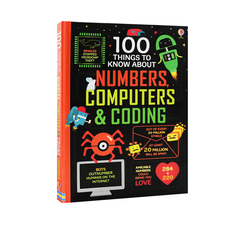 关于计算机的100件事 Usborne大发现系列 100 things to know about Numbers Computers& Coding英文原版尤斯伯恩科普百科知识书