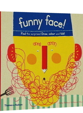 Funny Face 有趣的脸儿童涂画书 Find the surprises 艺术设计涂写书 儿童情绪表达和管理早教认知英文原版绘本