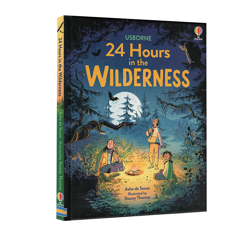 英文原版 24 Hours in the Wilderness 精装 荒野中的24小时 尤斯伯恩 Usborne  少儿科普绘本图画书