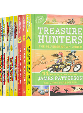 英文原版 Middle School Treasure Hunters 8册合售 夺宝奇兵 侦探冒险小说  James Patterson