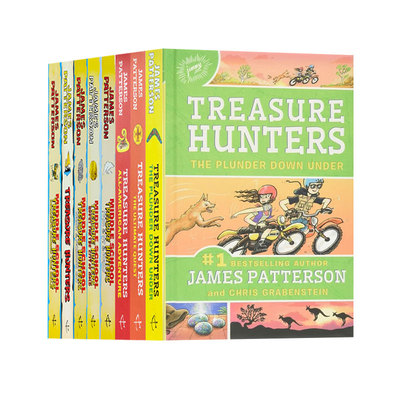 英文原版 Middle School Treasure Hunters 8册合售 夺宝奇兵 侦探冒险小说  James Patterson
