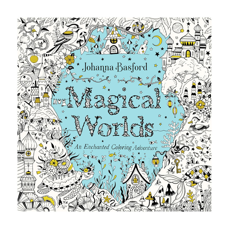 预售 魔法世界 迷人的涂色冒险 英文原版 Magical Worlds An Enchanted Coloring Adventure Johanna Basford 绿山墙