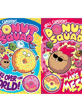 预售 英文原版 甜甜圈小队 Donut Squad 2册漫画Make a Mess/Take Over the World 超级机器人兄弟漫画系列作者