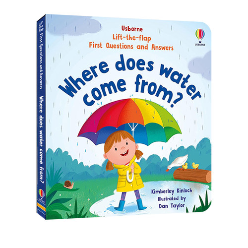 英文原版 Usborne Very First Questions and Answers Where does water come from? 水从哪里来 你问我答翻翻书