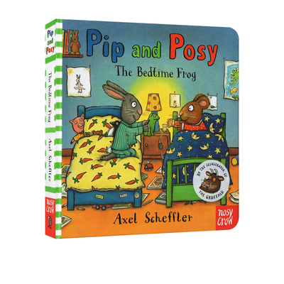 波西和皮普 晚安青蛙 纸板书 Pip and Pos:The Bedtime Frog 英文原版 Axel Scheffler 儿童纸板图画故事绘本 幼儿英语启蒙