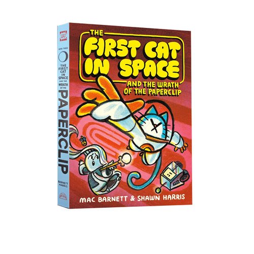英文原版 The First Cat in Space and the Wrath of the Paperclip 太空猫漫画 全彩漫画绘本图画书 冒险章节小说