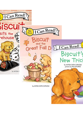 小饼干狗系列 英文原版 My First I Can Read Biscuit 汪培珽书单第一阶段 3册 分级读物 儿童英语启蒙学习绘本