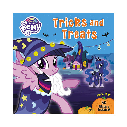 英文原版 My Little Pony  Tricks and Treats 小马宝莉的万圣节 含贴纸 卡通动画友谊主题 冒险故事