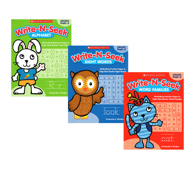 英文原版 Motivating Practice Pages to Help Kids Master Grades PK-2  学乐教辅阅读活动辅导书 3册套装