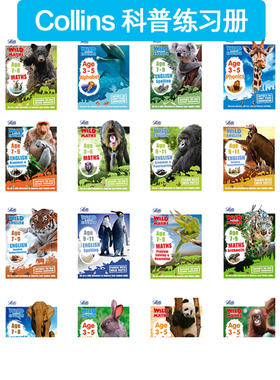 3-11岁 英文原版 Collins Big Cat 大猫同出版社 Number Writing Counting Alphabet Phonics 少儿科普练习册 附答案