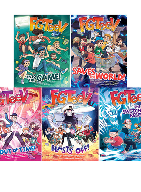 英文原版 FGTeeV 5册 儿童全彩漫画小说 全彩图画活动书 全彩官方指南 家庭冒险游戏 FGTeeV Campfire Tales 英文课外阅读