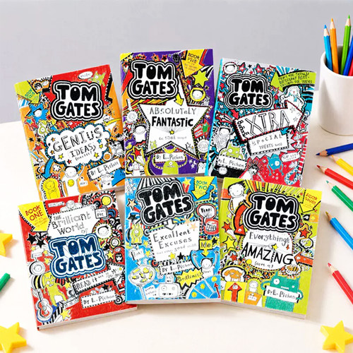 预售 英文原版 Tom Gates 6册 汤姆盖茨的涂鸦日记 儿童桥梁章节小说 6-12岁 纽约时报畅销书 L. Pichon