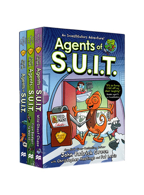 英文原版 鳄鱼侦查员外传  Agents of S.U.I.T. 3册合售 全彩漫画 侦探推理爆笑故事书 中小学课外英文阅读