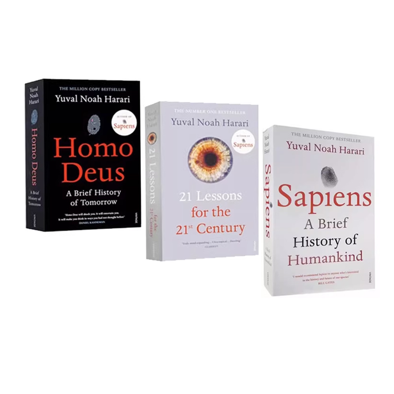 英文原版 Sapiens/21 Lessons/Homo Deus/Sapiens 人类简史 3册 尤瓦尔赫拉利 Yuval Noah Harari 历史科普读物