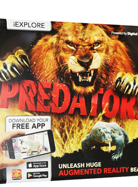 英文原版 iExplore Predators  科学跑出来AR系列 3D实境虚拟现实互动书