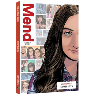 英文原版 Mend A Story of Divorce 儿童家庭情感培养 青少年课外阅读漫画绘本故事图画书精装