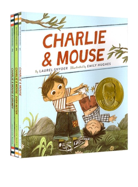 英文原版 Charlie And Mouse 查理两兄弟系列  3册合售 少儿英文章节书课外小说 Emily Hughes插画
