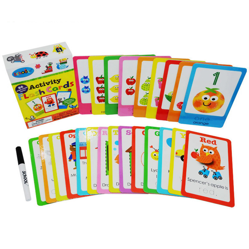 英文原版  Schoolies  Activity Flash Cards（书写卡+附笔）快乐小学英国学前教育奖 学习卡片