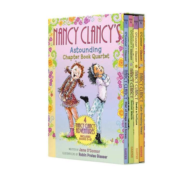 预售 Nancy Clancy's Astounding Chapter Book Quartet 4册礼盒装 漂亮的南希 Fancy Nancy系列 英文原版章节书