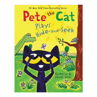 预售 英文原版 Pete the Cat Plays Hide-and-Seek 皮特猫玩捉迷藏 精装绘本 儿童启蒙图画故事书