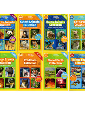 8册32个故事合辑 美国国家地理儿童百科分级读物 National Geographic KIDS Readers Collection 英文原版小学STEM课程课外读物