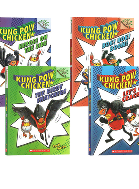 英文原版  Kung Pow Chicken 宫保鸡丁 1-4 册 Scholastic Branches 学乐大树系列 儿童桥梁章节书 英语学习书籍课外阅读读物