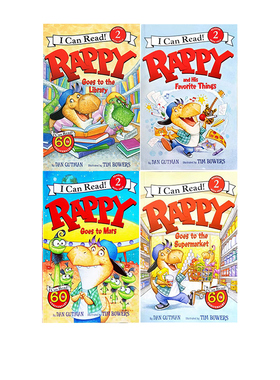 I Can Read Rappy 拉皮 4册 第2阶段 英文原版绘本 Harper Collins柯林斯出版 儿童英语启蒙分级读物 认知绘本图画书