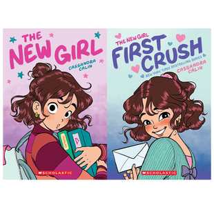 预售 英文原版 The New Girl 2册合售 新女孩 细腻少女日常 全彩漫画绘本 学乐出品 课外英文读物 Cassandra Calin 9-12岁