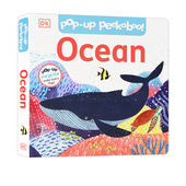 Ocean 儿童英语认知启蒙绘本图画书 精装 立体翻翻书 海洋 Peekaboo Pop 新版 英文原版