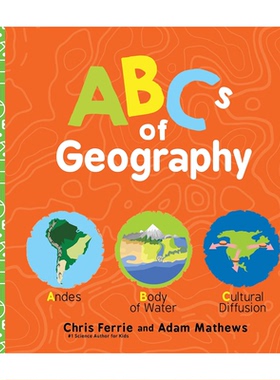 【自营】预售 宝宝智学园 幼儿工程院 Baby University 英文原版 ABCs of Geography 地理ABC 儿童启蒙认知纸板绘本 STEM