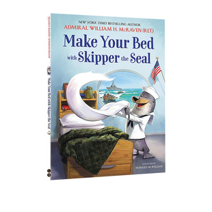 英文原版 小布朗绘本 生活习惯培养 Skipper Bed 精装 Seal Your 跟海豹船长学习整理你 床 the Make with