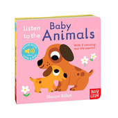 小小音乐厅 我 Baby Marion Billet 纸板发声书 启蒙认知绘本图画书 英文原版 Animals Crow Listen the 大嘴鸟 Nosy