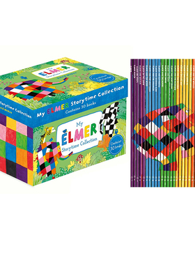英文原版 My Elmer Storytime Collection 我的花格子大象艾玛 30册礼盒装  故事时光合集 David John McKee