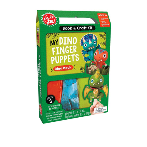 英文原版 Klutz My Dino Finger Puppets 儿童动手能力培养 益智手工DIY玩偶 含材料包