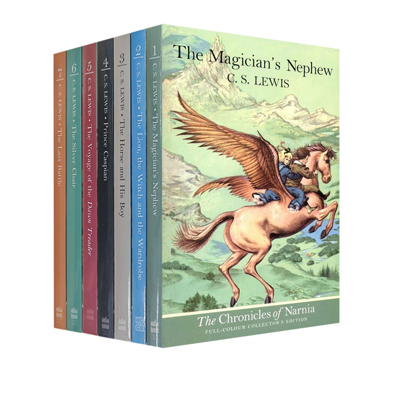纳尼亚传奇全集7册 英文原版 带插图 全彩 CS刘易斯 狮子女巫与魔衣橱 The Chronicles of Narnia C S Lewis