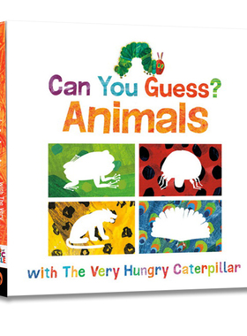 英文原版 Can You Guess?: Animals with the Very Hungry Caterpillar 纸板书 艾瑞卡尔 Eric Carle 低幼儿童英语启蒙认知绘本