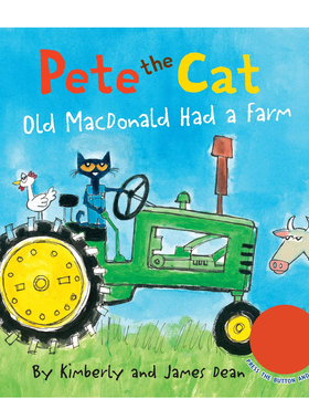 预售 英文原版 Pete the Cat: Old MacDonald Had a Farm Sound Book 皮特猫 老麦克唐纳有个农场 纸板发音书 韵文童谣 James dean