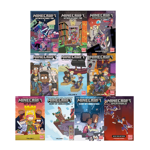 MC我的世界官方漫画 英文原版 Minecraft Boxed/Minecraft Graphic Novel Anthology/凋灵之战 青少年课外阅读 儿童冒险故事游戏书