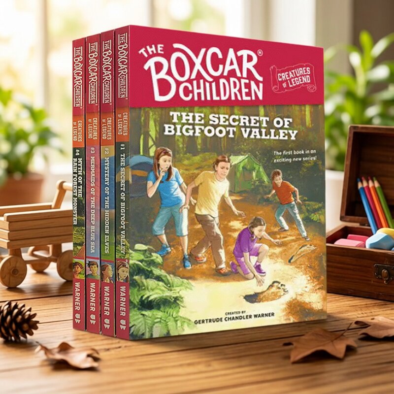 英文原版 Boxcar Children Creatures of Legend 棚车少年 传说生物系列 4册 儿童英语阅读桥梁章节书