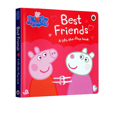 英文原版 Peppa Pig 粉红猪小妹 小猪佩奇 Best Friends 纸板翻翻书 幼儿友谊绘本