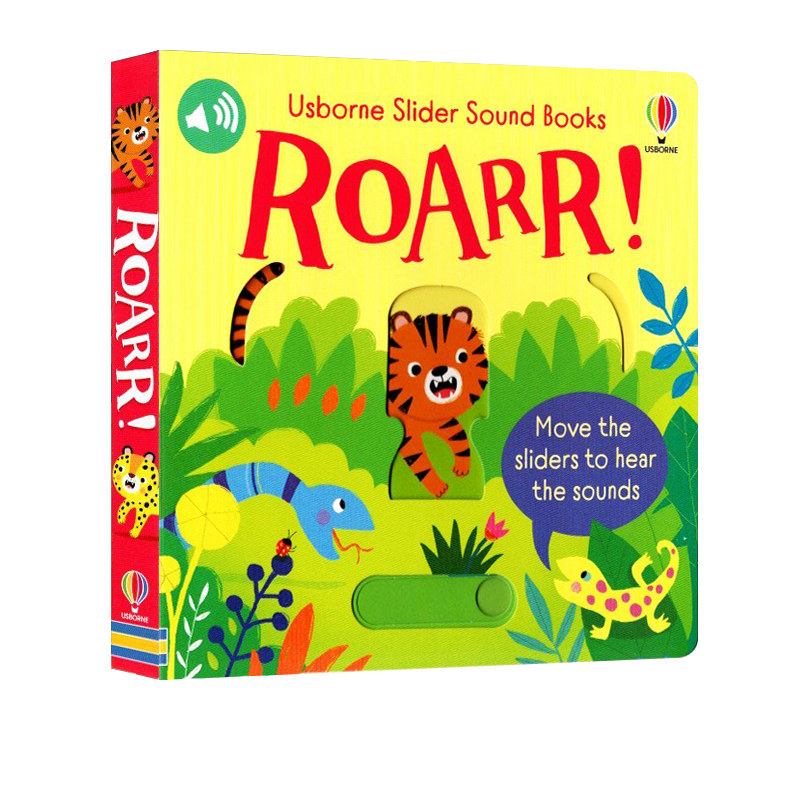预售 英文原版 Usborne Slider Sound Books：Roarr 趣味操作发声书 纸板书 低幼英文启蒙 尤斯伯恩