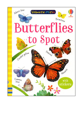 英文原版 Butterflies to Spot 蝴蝶观察指南 内附贴纸 幼儿启蒙认知读物 宝宝益智游戏书