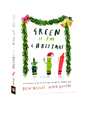 预售 英文原版 Green Is For Christmas 绿色代表圣诞节 精装 艺术插画绘本 Oliver Jeffers 奥利弗杰弗斯