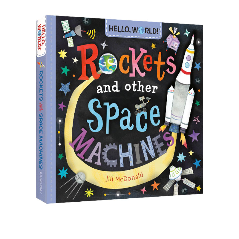 英文原版 Hello, World! Rockets and Other Space Machines 你好科学小世界 火箭与其他太空机器 纸板 幼儿STEM启科普百科绘本