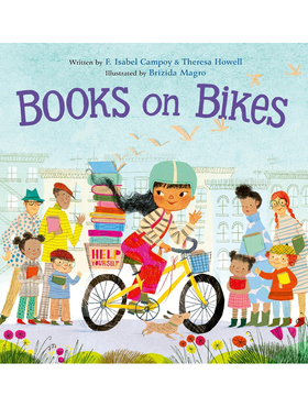 预售 英文原版 自行车上的书 Books on Bikes 精装 一本关于分享与成长的绘本 儿童公益成长绘本