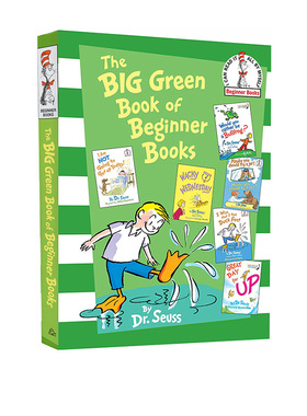 苏斯博士英语启蒙认知 The Big Green Book Of Beginner Books 绿色大书 英文原版精装入门绘本故事选集6合1 七色系列
